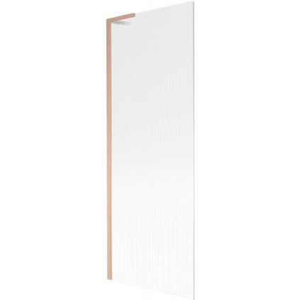 Mexen Next L, paravan de baie cu 1 aripă 70 x 150 cm, sticlă de 6 mm cu model nervuri, profil de cupru, 895-070-000-03-09-65