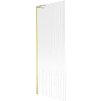 Mexen Next L, paravan de baie cu 1 aripă 70 x 150 cm, sticlă de 6 mm cu model nervuri, profil auriu mat, 895-070-000-03-09-55