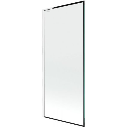 475826 mexen next l 1 kridlova vanova zastena 80 x 150 cm 6mm cire sklo cierny vzor biely profil 895 080 000 03 70 20
