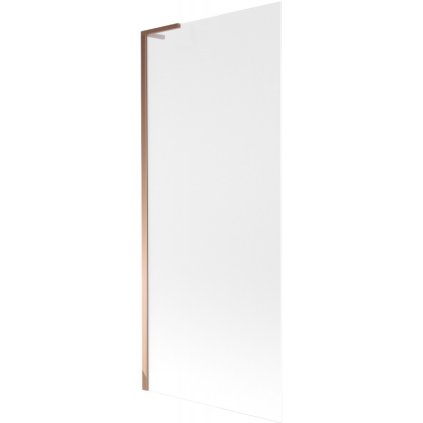 Mexen Next L, paravan de baie cu 1 aripă 80 x 150 cm, sticlă mată 6 mm, profil auriu roz, 895-080-000-03-30-60
