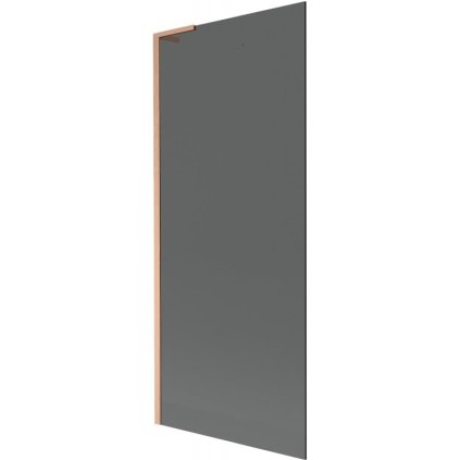 Mexen Next L, paravan de baie cu 1 aripă 80 x 150 cm, sticlă gri 6 mm, profil cupru, 895-080-000-03-40-65