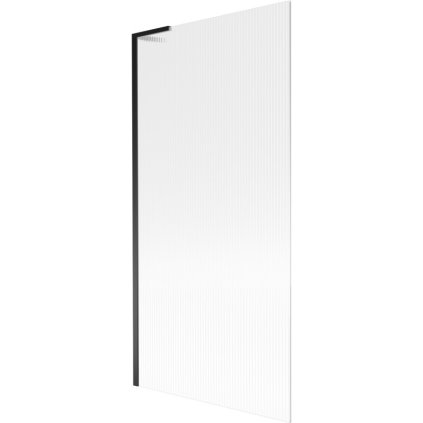 Mexen Next L, paravan de baie cu 1 aripă 90 x 150 cm, sticlă de 6 mm cu model nervuri, profil negru, 895-090-000-03-09-70