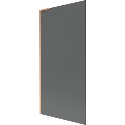 Mexen Next L, paravan de baie cu 1 aripă 90 x 150 cm, sticlă gri 6 mm, profil cupru, 895-090-000-03-40-65