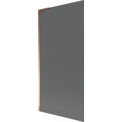 Mexen Next L, paravan de baie cu 1 aripă 90 x 150 cm, sticlă gri 6 mm, profil auriu roz, 895-090-000-03-40-60