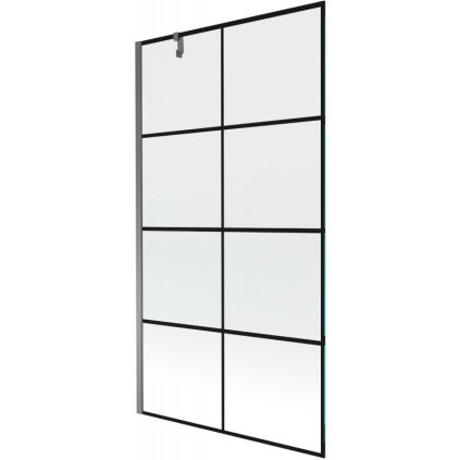 Mexen Next, paravan de baie cu 1 aripă 100 x 150 cm, sticlă transparentă de 6 mm - model negru, grafit, 895-100-000-00-77-95