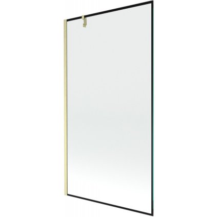 Mexen Next, paravan de baie cu 1 aripă 100 x 150 cm, sticlă transparentă de 6 mm - model negru, auriu mat, 895-100-000-00-70-55