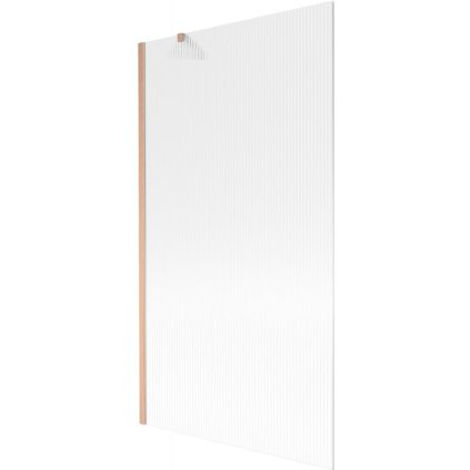Mexen Next, paravan de baie cu 1 aripă 100 x 150 cm, nervuri de sticlă de 6 mm, cupru mat, 895-100-000-00-09-65