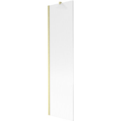 Mexen Next, paravan de baie cu 1 aripă 50 x 150 cm, nervuri de sticlă de 6 mm, auriu mat, 895-050-000-00-09-55