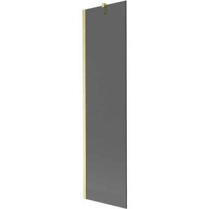 Mexen Next, paravan de baie cu 1 aripă 50 x 150 cm, sticlă gri 6 mm, auriu mat, 895-050-000-00-40-55