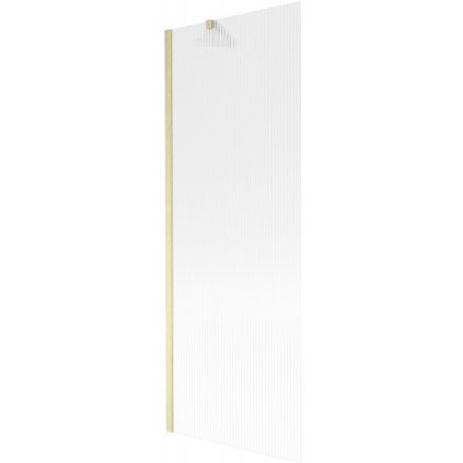 Mexen Next, paravan de baie cu 1 aripă 70 x 150 cm, nervuri de sticlă de 6 mm, auriu mat, 895-070-000-00-09-55