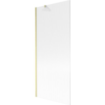 Mexen Next, paravan de baie cu 1 aripă 80 x 150 cm, nervuri de sticlă de 6 mm, auriu mat, 895-080-000-00-09-55