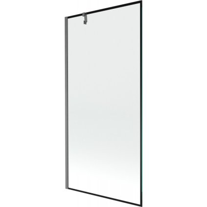 Mexen Next, paravan de baie cu 1 aripă 90 x 150 cm, sticlă transparentă de 6 mm - model negru, grafit periat, 895-090-000-00-70-66