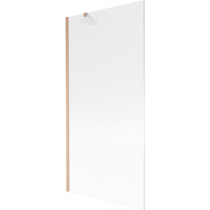 Mexen Next, paravan de baie cu 1 aripă 90 x 150 cm, nervuri de sticlă de 6 mm, cupru mat, 895-090-000-00-09-65
