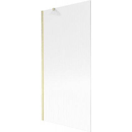 Mexen Next, paravan de baie cu 1 aripă 90 x 150 cm, nervuri de sticlă de 6 mm, auriu mat, 895-090-000-00-09-55