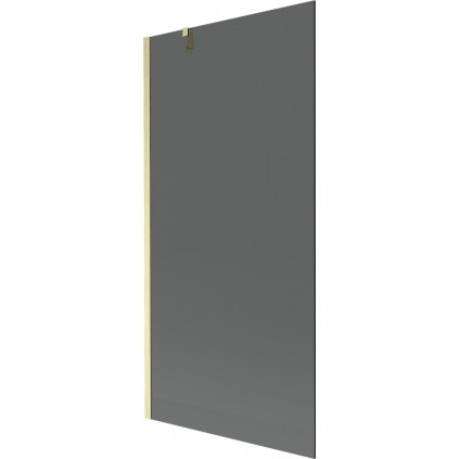 Mexen Next, paravan de baie cu 1 aripă 90 x 150 cm, sticlă gri 6 mm, auriu mat, 895-090-000-00-40-55