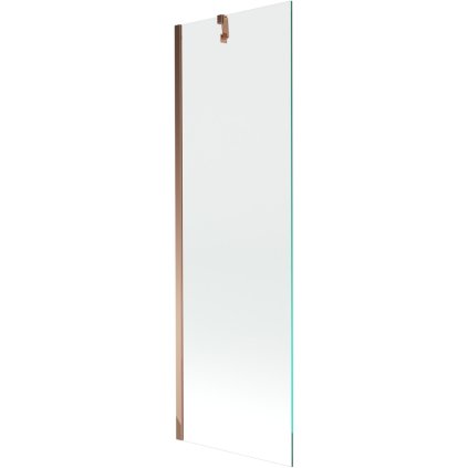 Mexen Next, paravan de baie 1 aripă 60 x 150 cm, aripă fixă, sticlă transparentă de 6 mm, profil auriu roz, 895-060-000-00-00-60