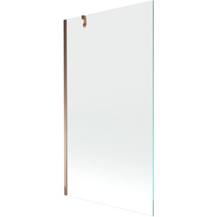 Mexen Next, paravan de baie 1 aripă 90 x 150 cm, aripă fixă, sticlă transparentă de 6 mm, profil auriu roz, 895-090-000-00-00-60