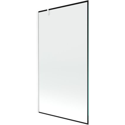 Mexen Next, paravan de baie 1 aripă 100 x 150 cm, aripă fixă, sticlă transparentă de 6 mm cu model negru, profil alb, 895-100-000-00-70-20