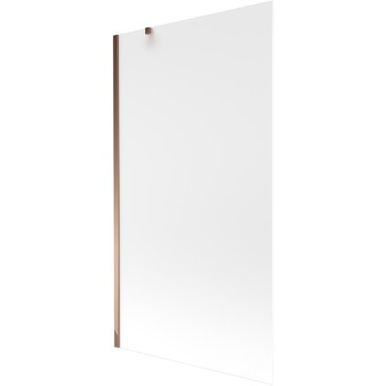 Mexen Next, paravan de baie 1 aripă 100 x 150 cm, aripă fixă, sticlă mată 6 mm, profil auriu roz, 895-100-000-00-30-60