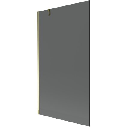 Mexen Next, paravan de baie 1 aripă 100 x 150 cm, aripă fixă, sticlă gri 6 mm, profil auriu, 895-100-000-00-40-50