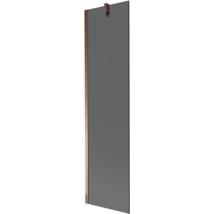 Mexen Next, paravan de baie 1 aripă 50 x 150 cm, aripă fixă, sticlă gri 6 mm, profil auriu roz, 895-050-000-00-40-60