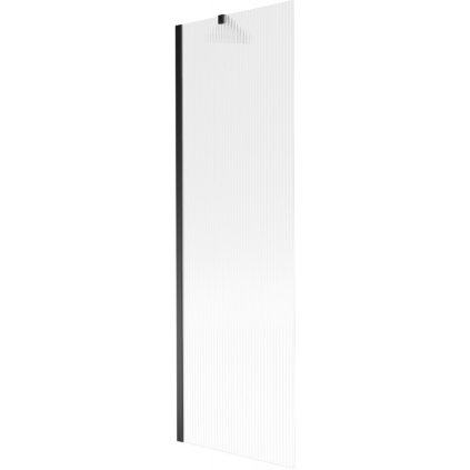 Mexen Next, paravan de baie 1 aripă 60 x 150 cm, aripă fixă, sticlă 6 mm cu dungi, profil negru, 895-060-000-00-09-70