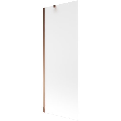 Mexen Next, paravan de baie 1 aripă 70 x 150 cm, aripă fixă, sticlă mată 6 mm, profil auriu roz, 895-070-000-00-30-60