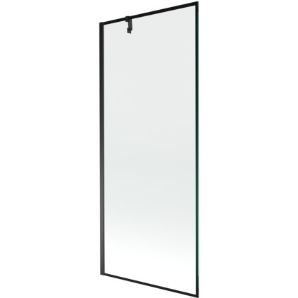 Mexen Next, paravan de baie 1 aripă 80 x 150 cm, aripă fixă, sticlă transparentă de 6 mm cu model negru, profil negru, 895-080-000-00-70-70