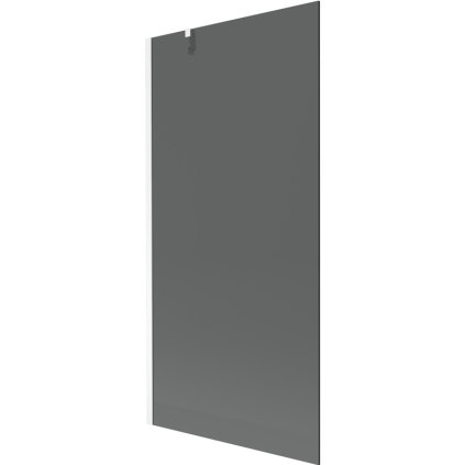 Mexen Next, paravan de baie 1 aripă 90 x 150 cm, aripă fixă, sticlă gri 6 mm, profil alb, 895-090-000-00-40-20