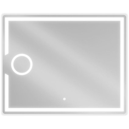 246216 mexen onyx led kupelnove zrkadlo s podsvietenim a kozmetickym zrkadielkom 100x80 cm 6000k ochrana proti zahmlievaniu 9813 100 080 611 00