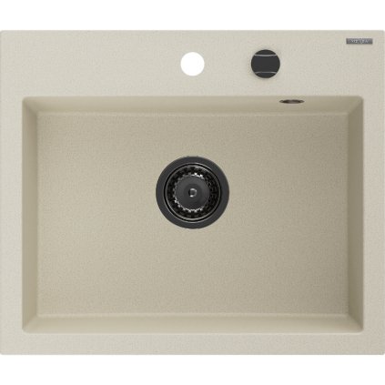 Mexen Oscar, chiuvetă granit cu 1 cameră 580x490x205 mm, bej, 6519581000-69-B