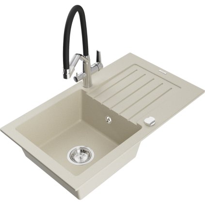 278457 mexen pablo granitovy drez 752x436x161 mm 1 komorovy a drezova bateria duo bezova 6510 69 671701 07