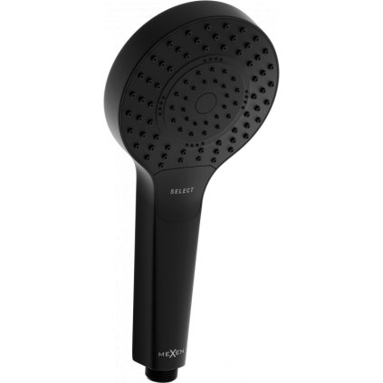 Accesorii Mexen - cap de duș de mână Oval R-05, 3 funcții, negru, 79505-70