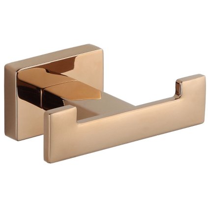 Accesorii Mexen, suport pentru prosoape ARNO, 2 carlige, aur roz, 7020735-60