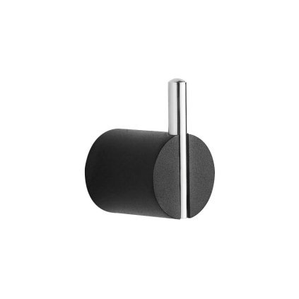 Accesorii Mexen, suport pentru prosoape Aron, 1 cârlig, negru/crom, 7088135-07