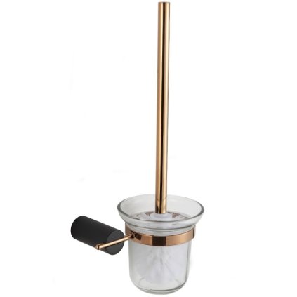 Accesorii Mexen, perie de toaleta Aron negru/rose gold, 7088150-67