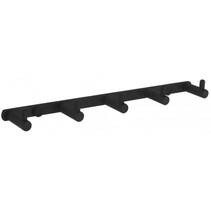 Accesorii Mexen, suport pentru prosoape, 5 cârlige, negru, 709165-70
