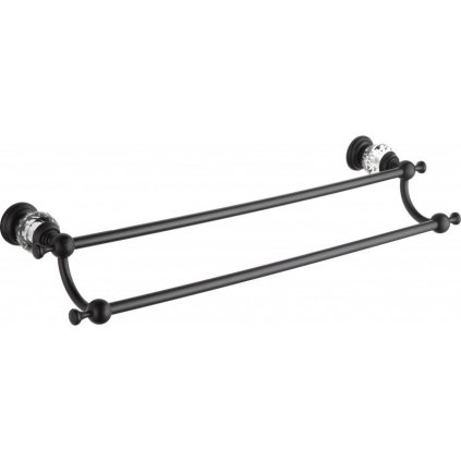 Accesorii Mexen, suport prosoape ESTELA 2 randuri, negru, 7011525-70
