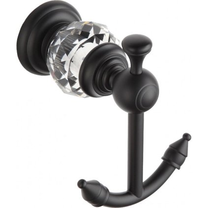 Accesorii Mexen, suport prosop ESTELA, 2 carlige, negru, 7011535-70