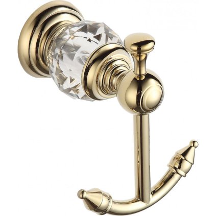 Accesorii Mexen, suport prosop ESTELA, 2 carlige, auriu, 7011535-50