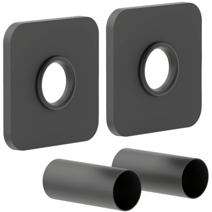 Accesorii Mexen, set patrat de rozete de acoperire, antracit, W909-000-66