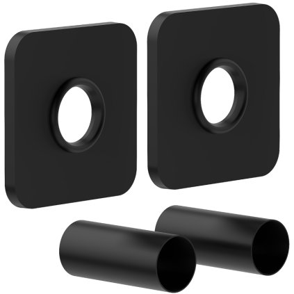 Accesorii Mexen, set patrat de rozete de acoperire, negru mat, W909-000-70