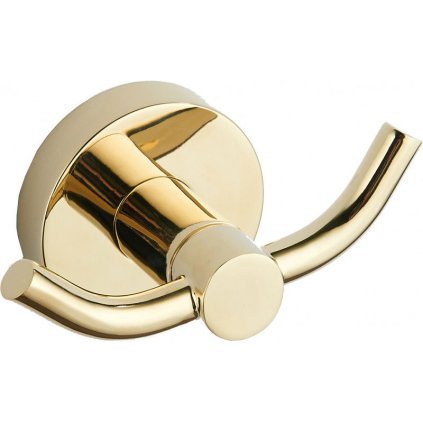 Accesorii Mexen, suport pentru prosoape REMO, 2 carlige, auriu, 70507352-50
