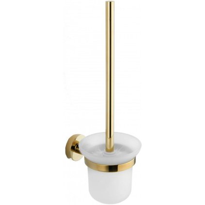Mexen Remo, perie de toaletă montată pe perete, auriu strălucitor, 7050750-50