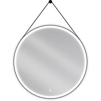 Mexen Reni, oglinda baie LED cu iluminare din spate 90x90 cm, 6000K, rama neagra, anti-aburire, 9812-090-090-611-70