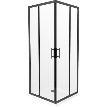 71157 mexen rio stvorcovy sprchovaci kut s posuvnymi dverami 70 dvere x 70 dvere x 190 cm 6mm cire sklo namraza cierny profil biela sprchova vanicka slim 860 070 070 70 00 4010