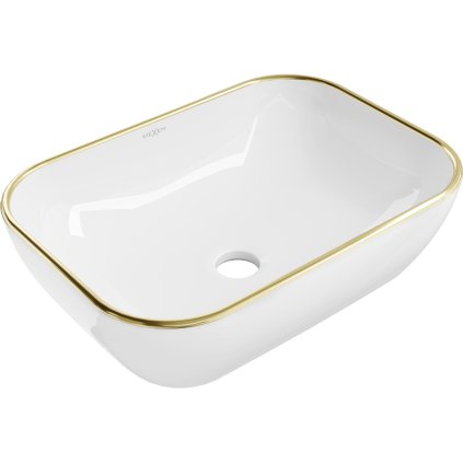 Lavoar Mexen RITA, 45x32 cm, margine albă/aurie, 21084505