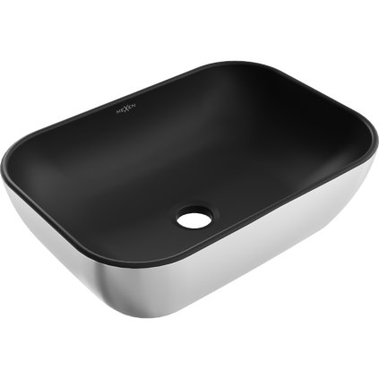 Mexen Rita, chiuveta blat 45x32x14 cm, negru mat-argintiu, 21084574