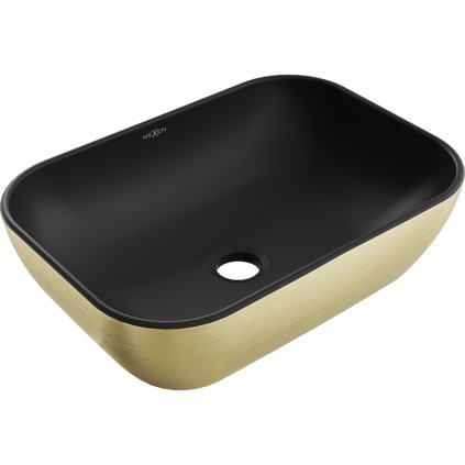 Mexen Rita, chiuveta blat 45x32x14 cm, model negru mat-auriu, 21084577