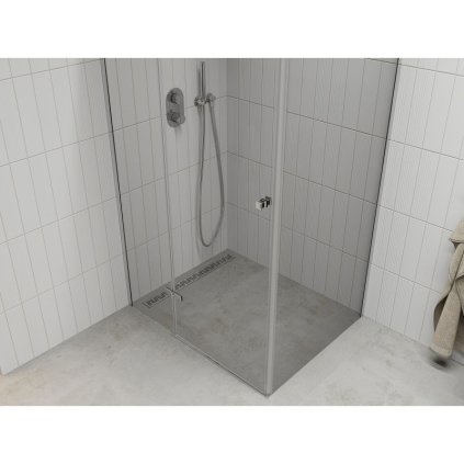 49888 mexen roma sprchovaci kut 70 dvere x 120 stena cm 6mm cire sklo chromovy profil 854 070 120 01 00
